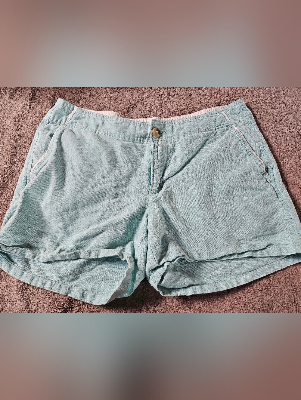 Columbia PFG Aqua Blue Cotton Shorts | Coastal Outdoor Casual